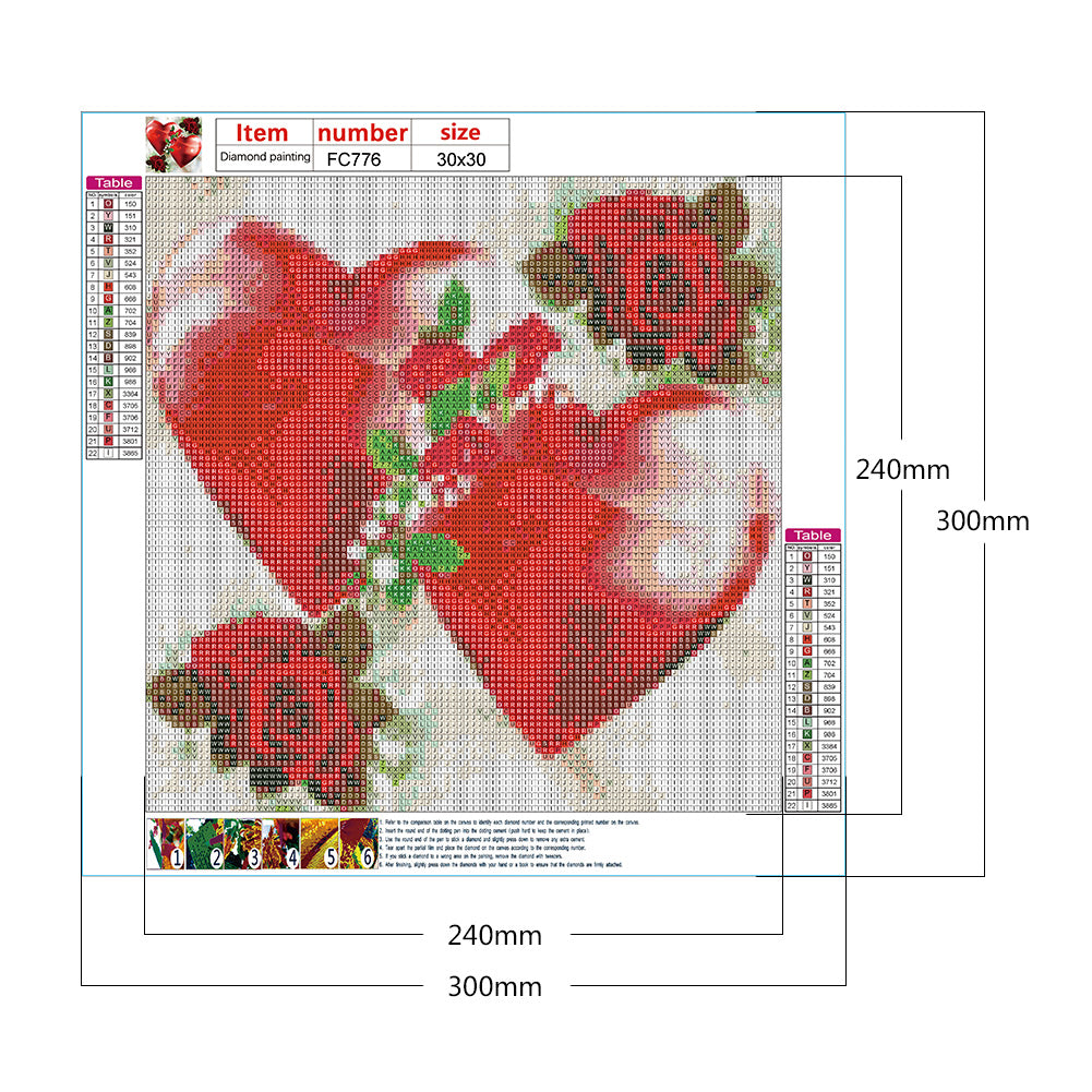 Love Rose - Full Square Drill Diamond Painting 30*30CM