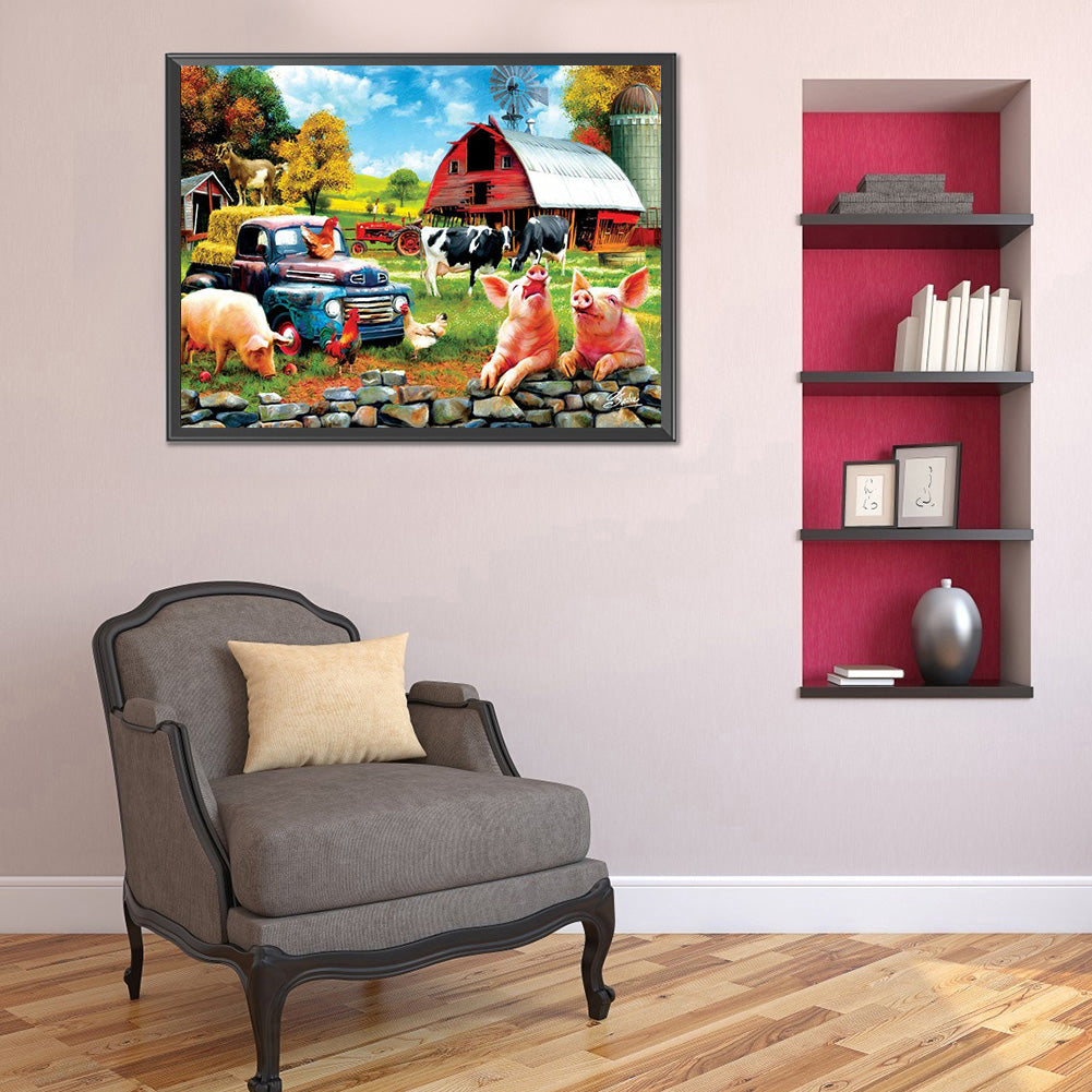 Country Farm - Full Round Drill Diamond Painting 40*30CM