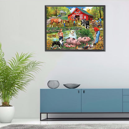 Country Farm - Full Round Drill Diamond Painting 40*30CM