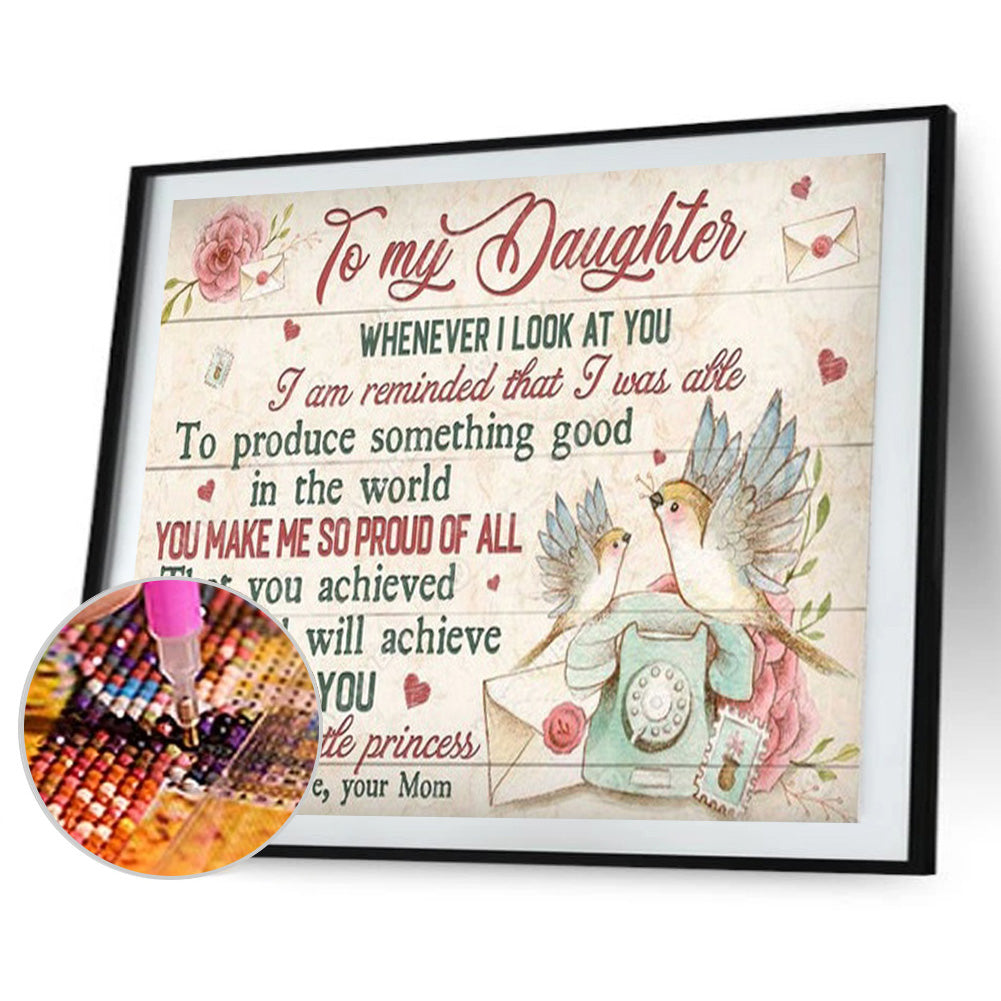 Calligraphy - Full Round Drill Diamond Painting 50*40CM