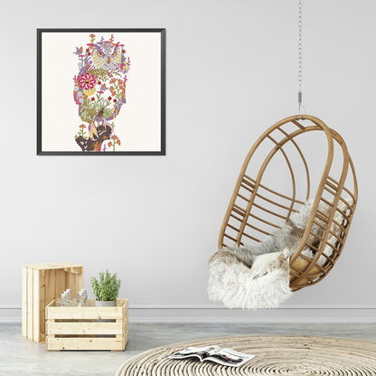 Floral Owl - Special Shaped Drill Diamond Paiting 30*30CM