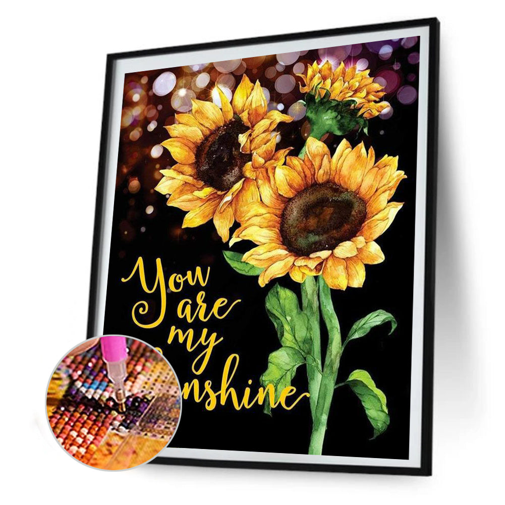 Sunflower - Full Round Drill Diamond Painting 30*40CM