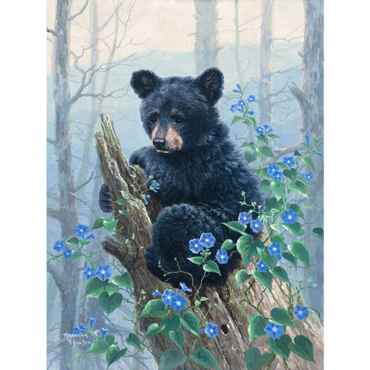 Black Bear - Full Round Drill Diamond Painting 30*40CM