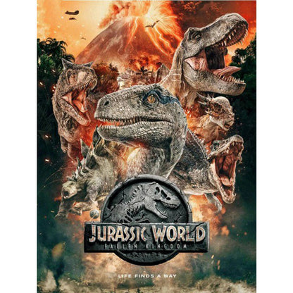 Jurassic World - Full Round Drill Diamond Painting 30*40CM