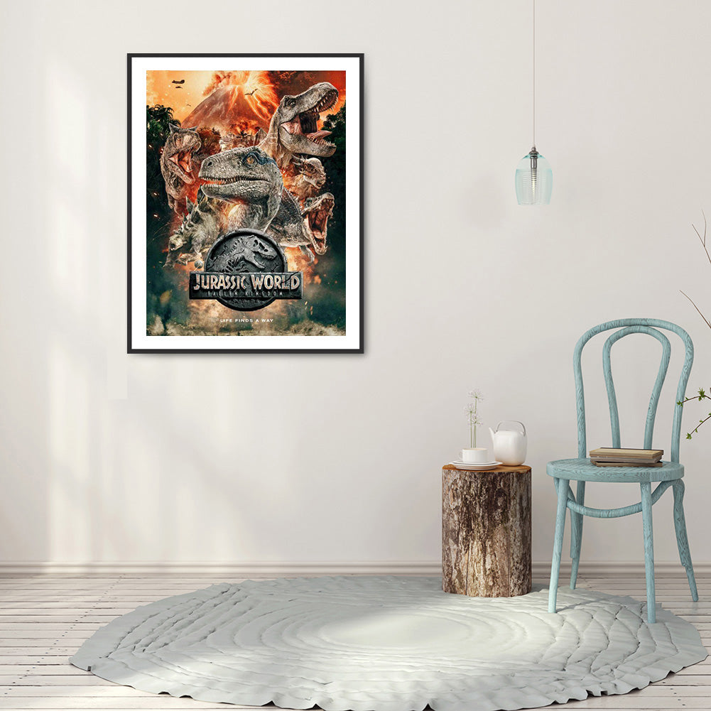 Jurassic World - Full Round Drill Diamond Painting 30*40CM