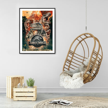 Jurassic World - Full Round Drill Diamond Painting 30*40CM