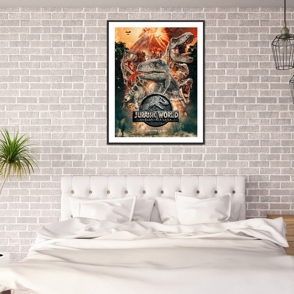 Jurassic World - Full Round Drill Diamond Painting 30*40CM