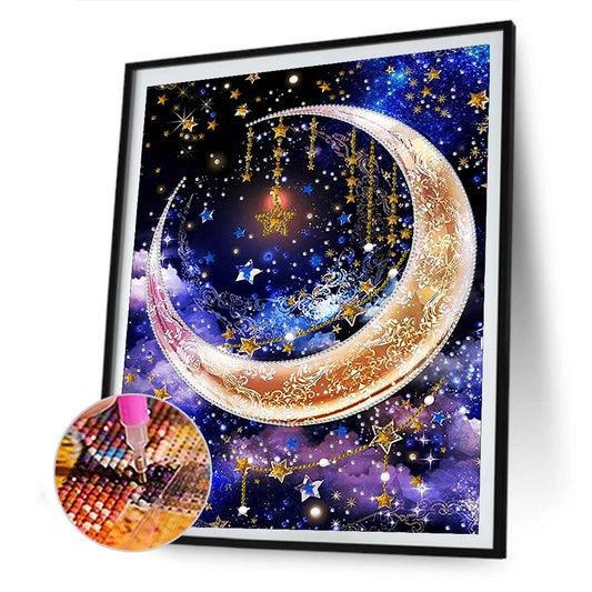 Star Moon - Special Shaped Drill Diamond Paiting 30*40CM