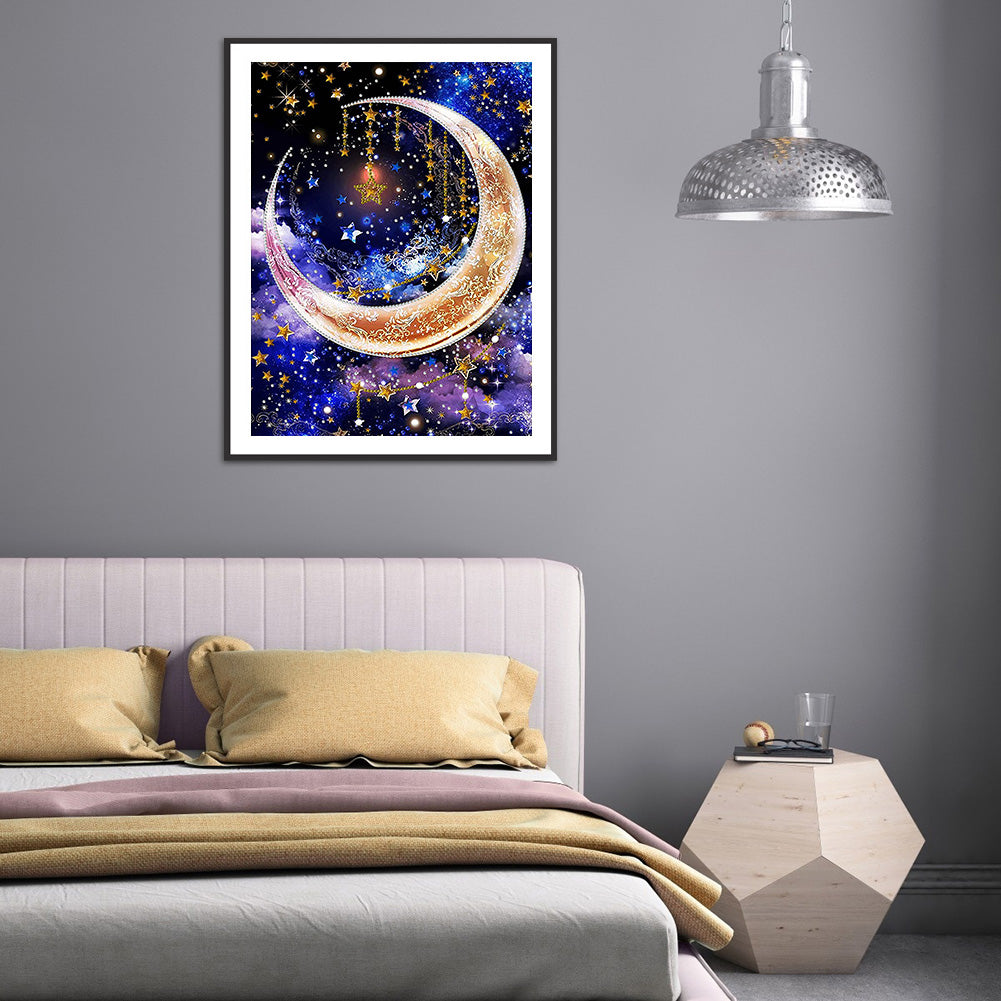 Star Moon - Special Shaped Drill Diamond Paiting 30*40CM