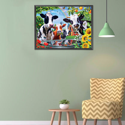 Cattle - Full Round Drill Diamond Painting 40*30CM
