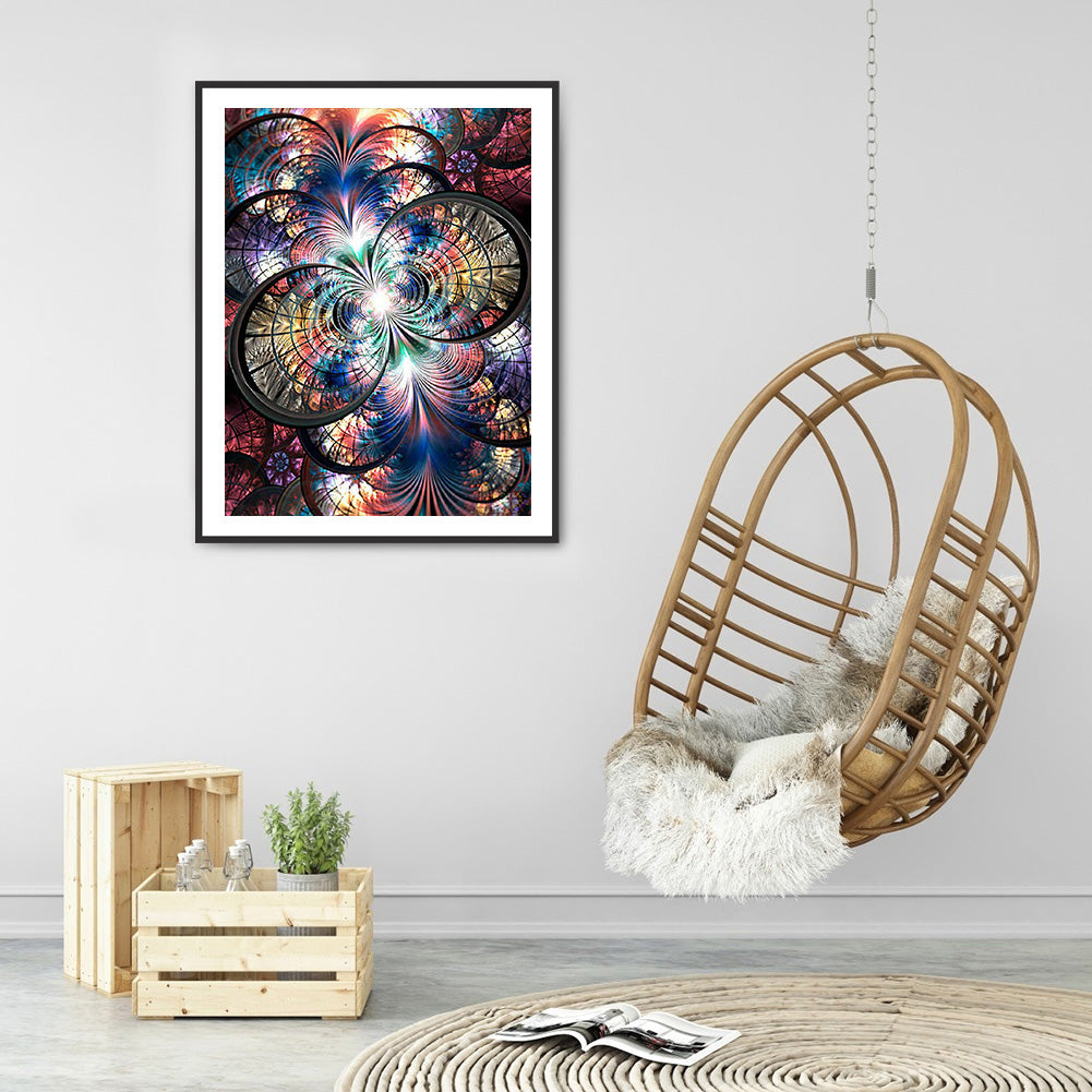 Symmetrical Pattern - Full Round Drill Diamond Painting 50*60CM