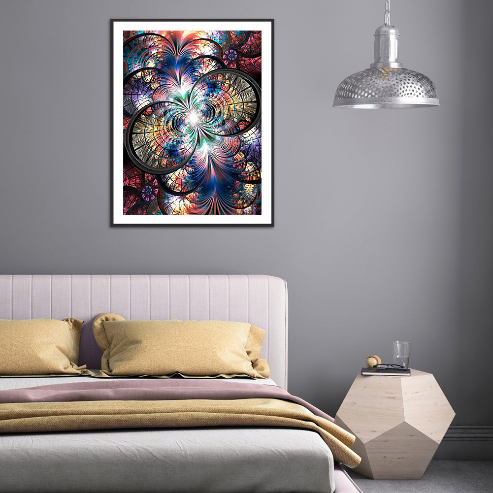 Symmetrical Pattern - Full Round Drill Diamond Painting 50*60CM