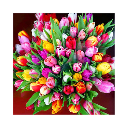 Tulip Bouquet - Full Round Drill Diamond Painting 30*30CM