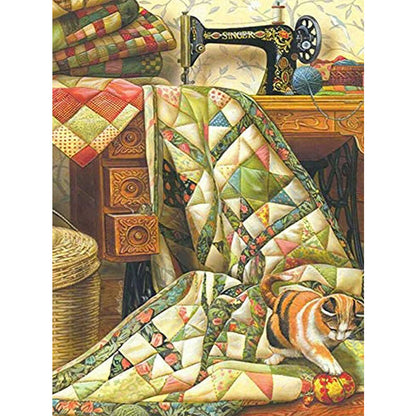 Sewing Machine - Full Round Drill Diamond Painting 30*40CM