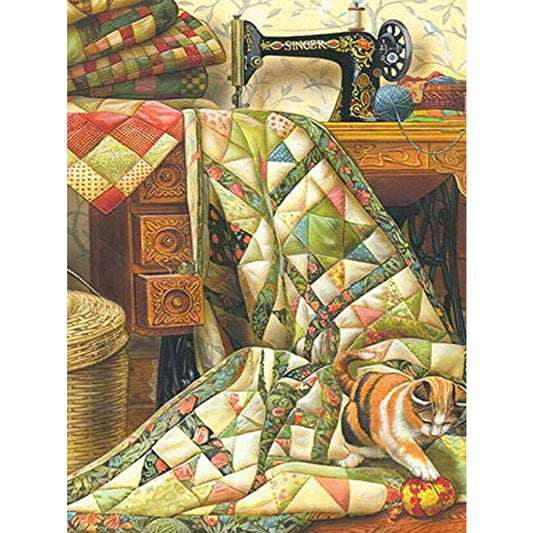 Sewing Machine - Full Round Drill Diamond Painting 30*40CM