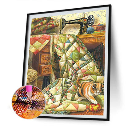 Sewing Machine - Full Round Drill Diamond Painting 30*40CM