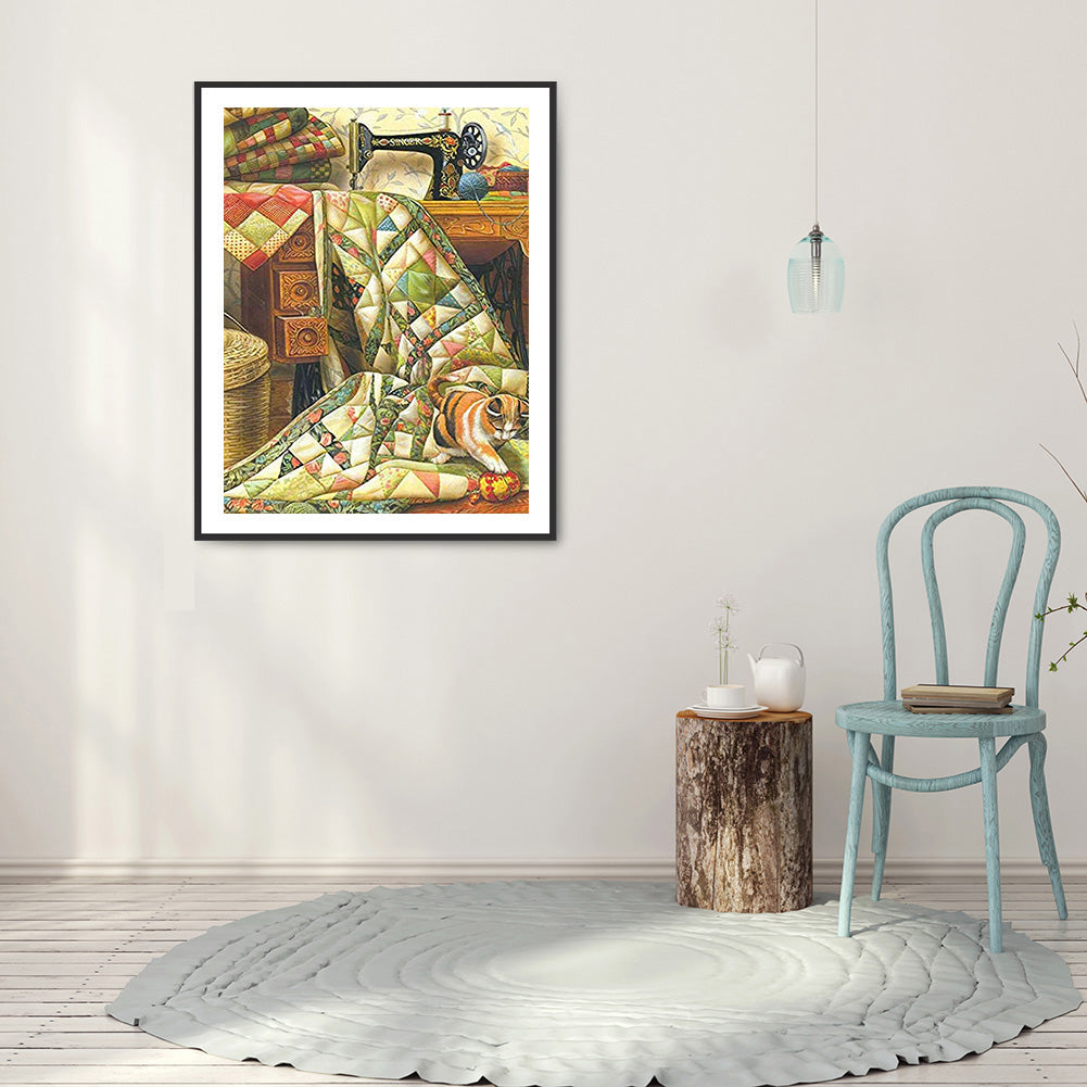 Sewing Machine - Full Round Drill Diamond Painting 30*40CM