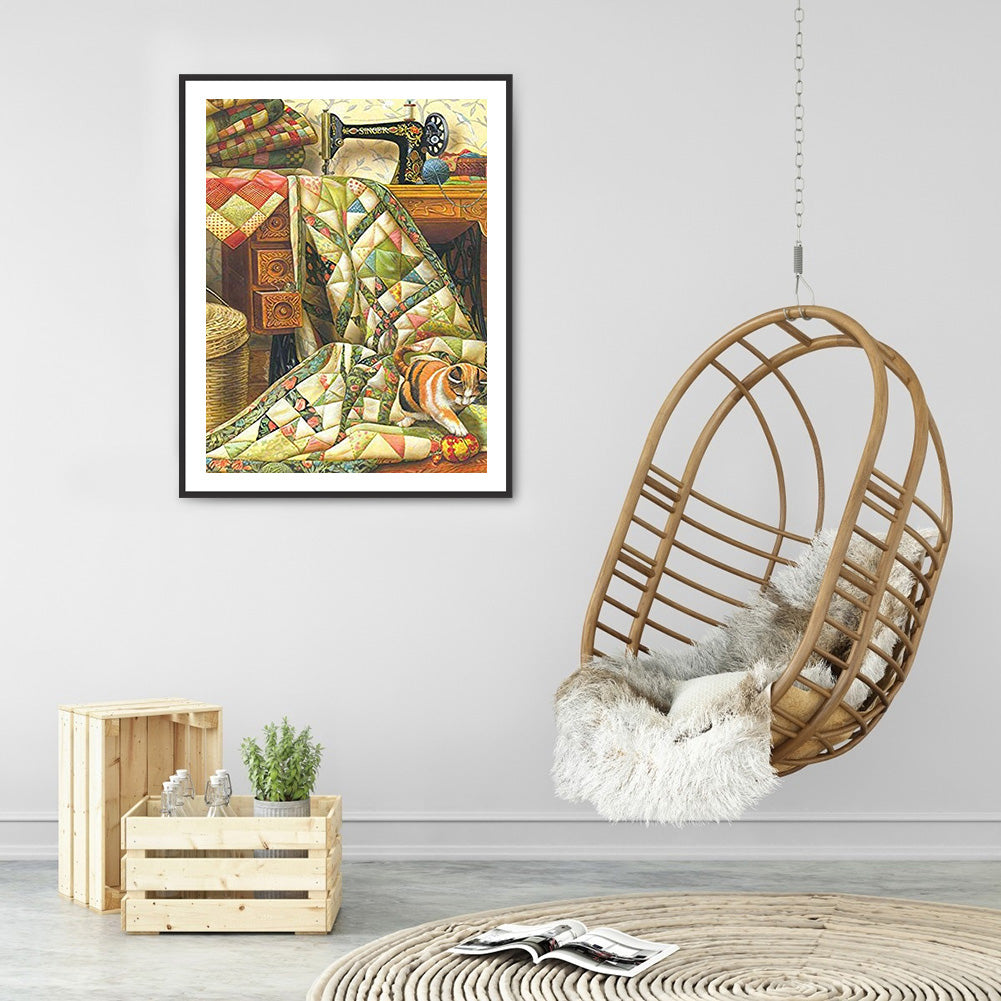 Sewing Machine - Full Round Drill Diamond Painting 30*40CM