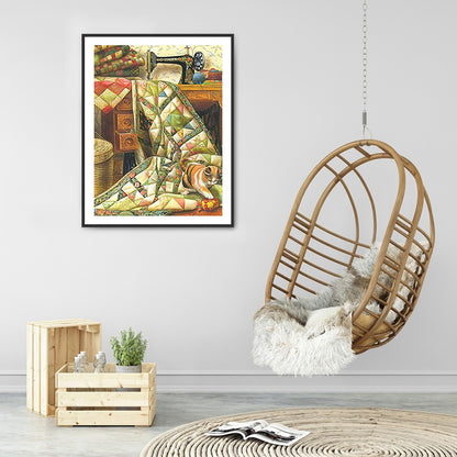 Sewing Machine - Full Round Drill Diamond Painting 30*40CM