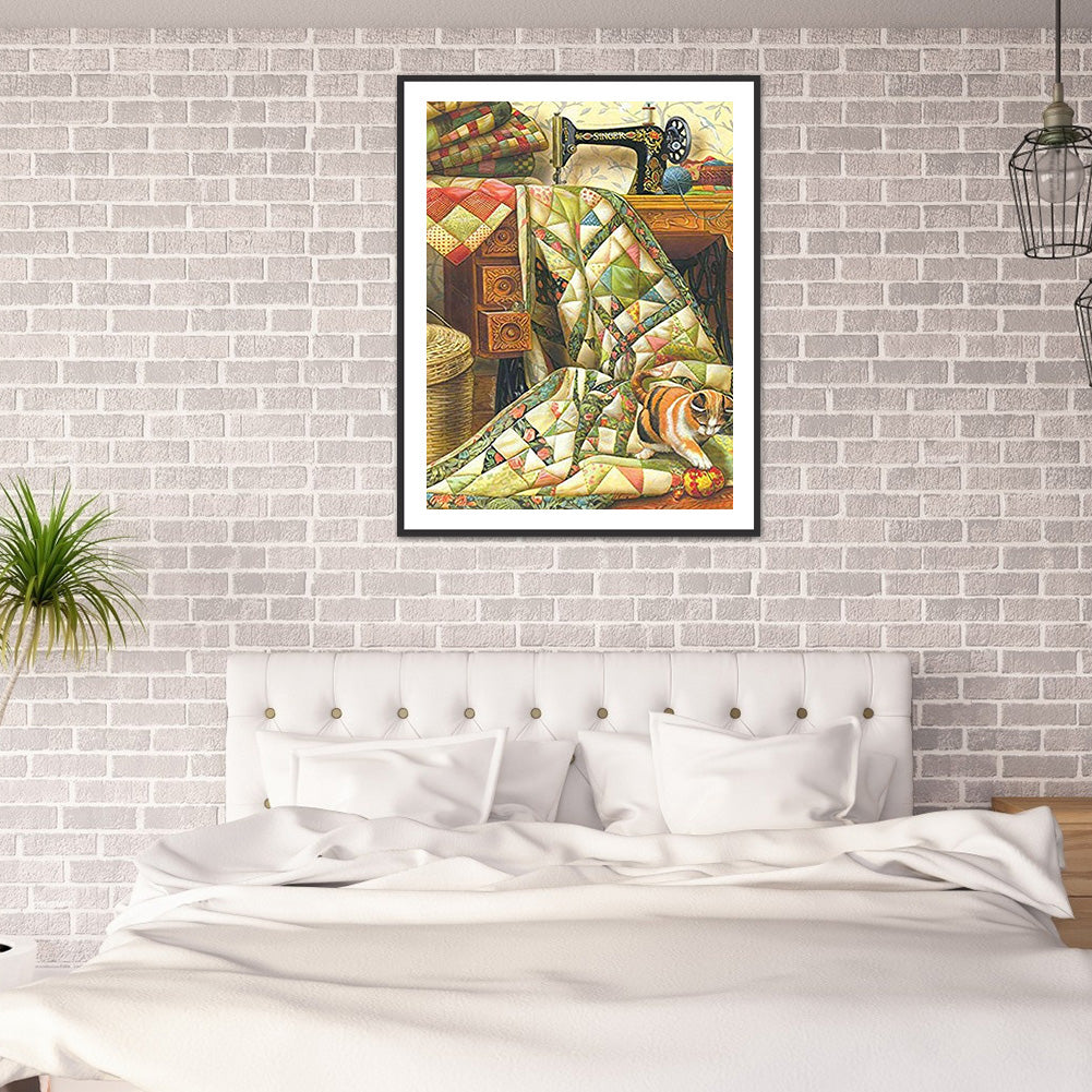 Sewing Machine - Full Round Drill Diamond Painting 30*40CM