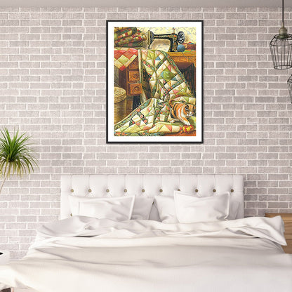 Sewing Machine - Full Round Drill Diamond Painting 30*40CM