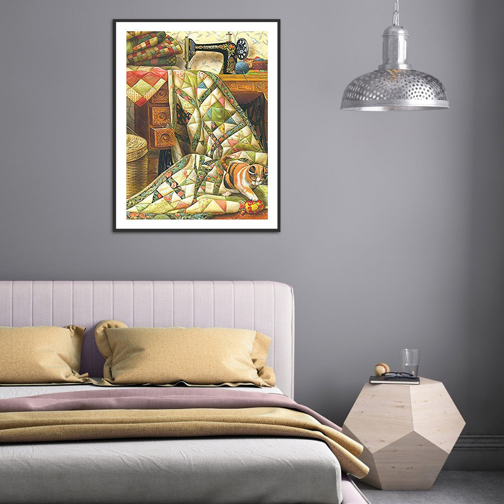 Sewing Machine - Full Round Drill Diamond Painting 30*40CM