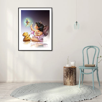 Girl - Full Round Drill Diamond Painting 30*40CM