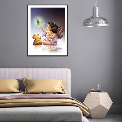 Girl - Full Round Drill Diamond Painting 30*40CM