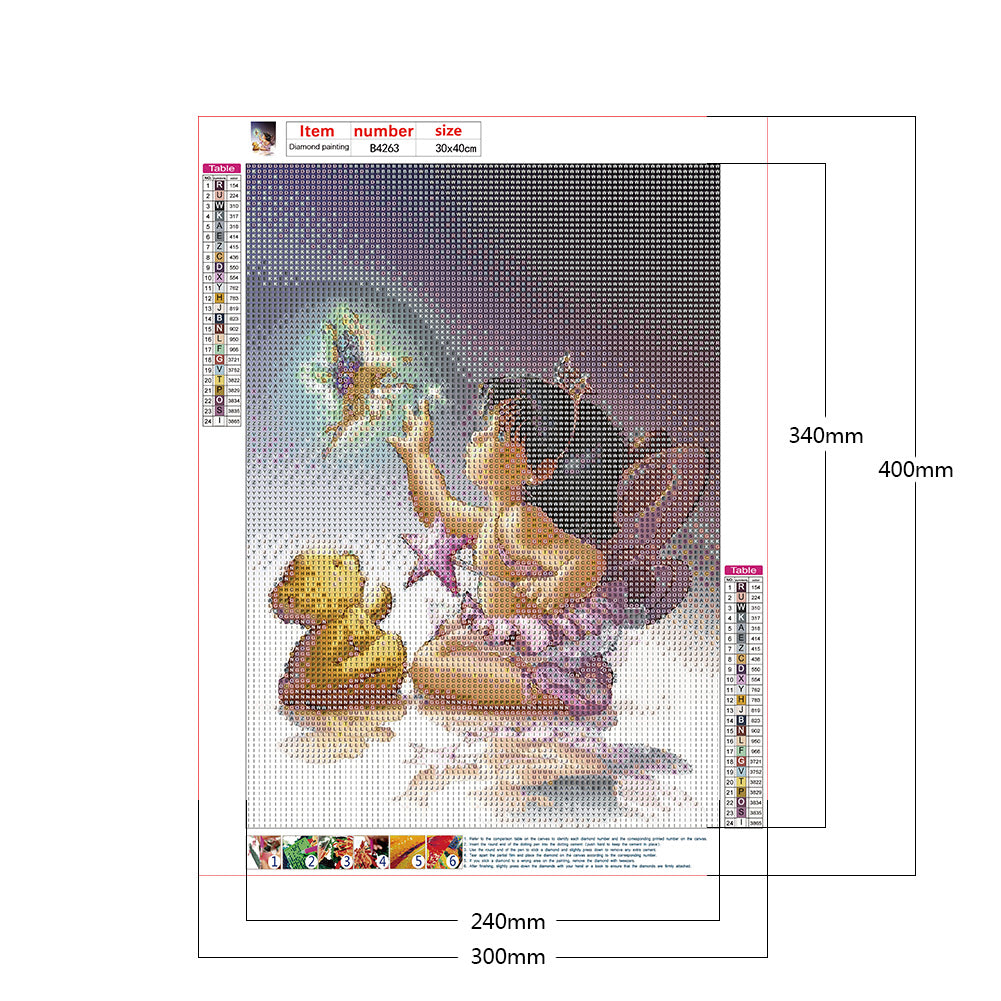 Girl - Full Round Drill Diamond Painting 30*40CM