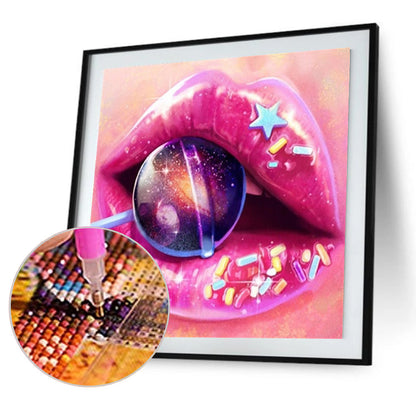 Lip Art - Full Round Drill Diamond Painting 30*30CM