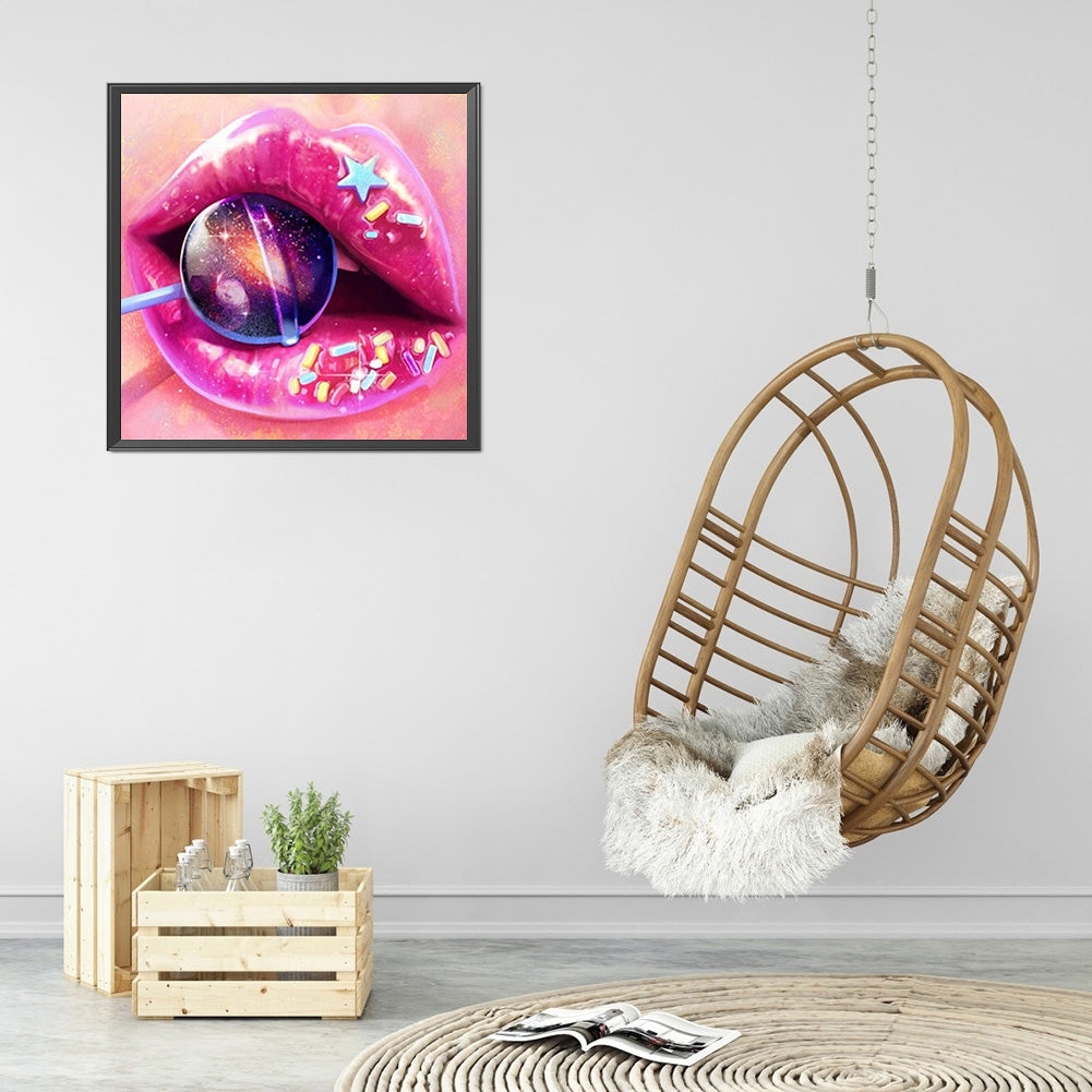 Lip Art - Full Round Drill Diamond Painting 30*30CM