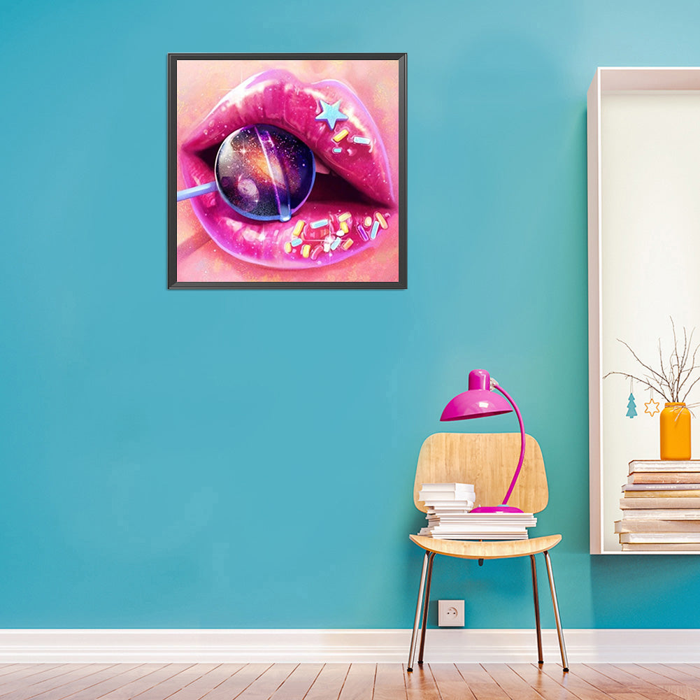 Lip Art - Full Round Drill Diamond Painting 30*30CM