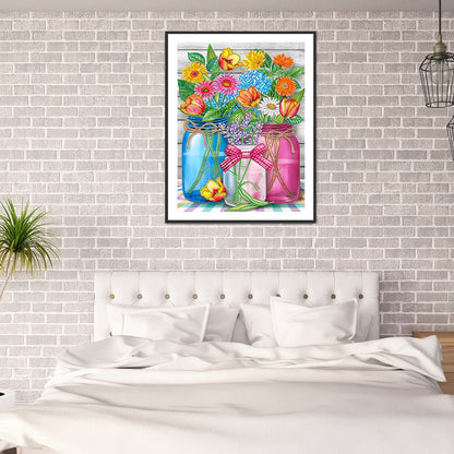 Bouquet - Special Shaped Drill Diamond Paiting 30*40CM
