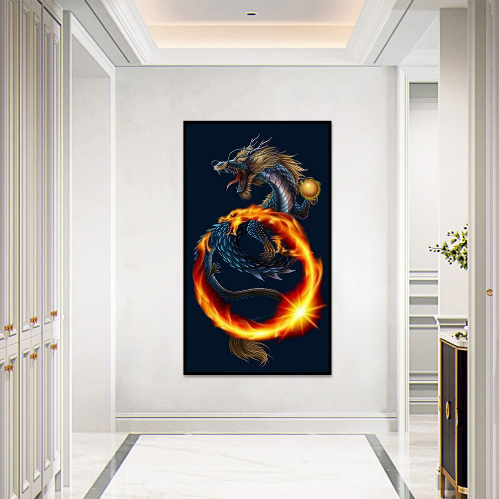 Dragon - Full Round Drill Diamond Painting 40*70CM