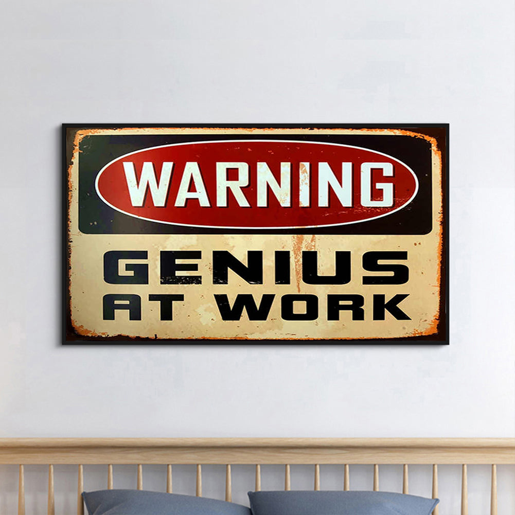Warning Sign - Full Round Drill Diamond Painting 50*30cm