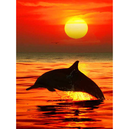 Dolphin - Full Round Drill Diamond Painting 30*40CM