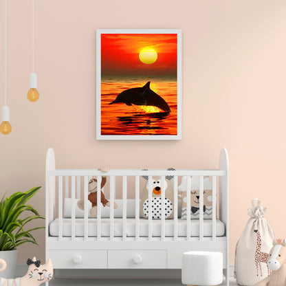 Dolphin - Full Round Drill Diamond Painting 30*40CM
