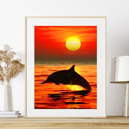 Dolphin - Full Round Drill Diamond Painting 30*40CM