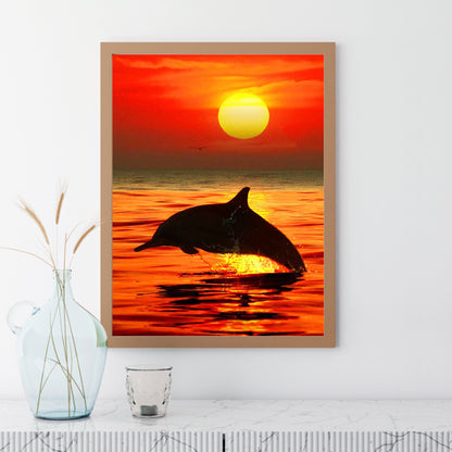 Dolphin - Full Round Drill Diamond Painting 30*40CM