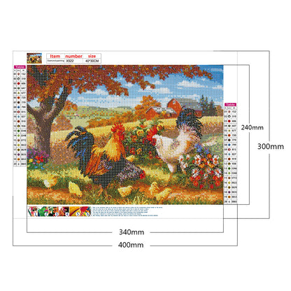 Manor Farm - Full Round Drill Diamond Painting 40*30CM