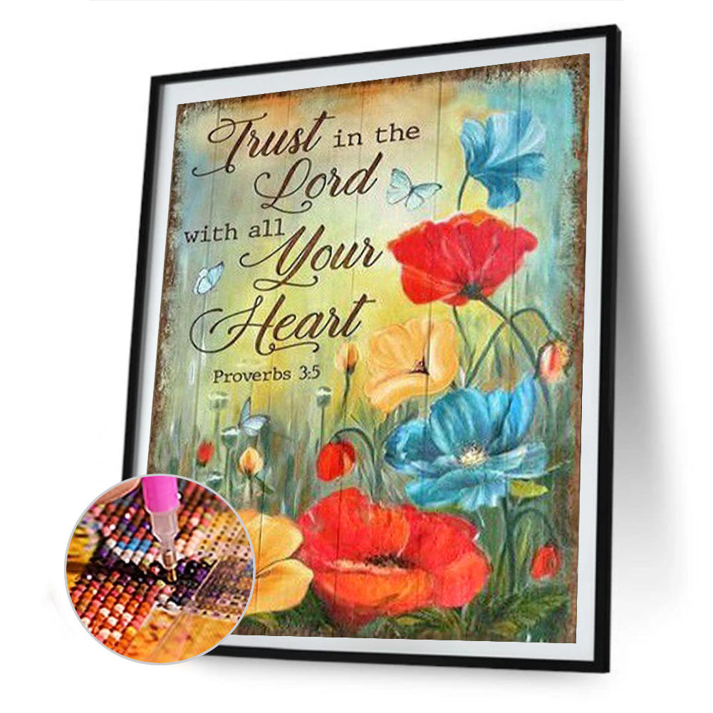 Flowers And Herbs In English - Full Round Drill Diamond Painting 40*50CM