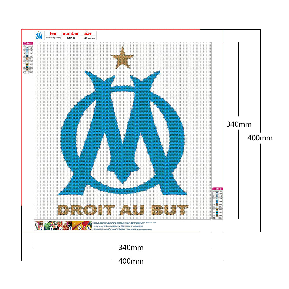 Team Logo - Full Round Drill Diamond Painting 40*40CM