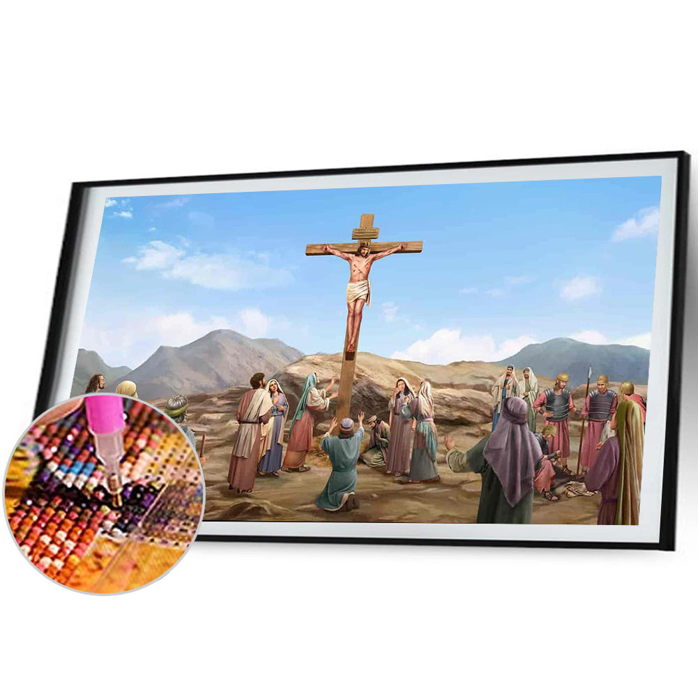 People And Jesus - Full Round Drill Diamond Painting 80*40CM