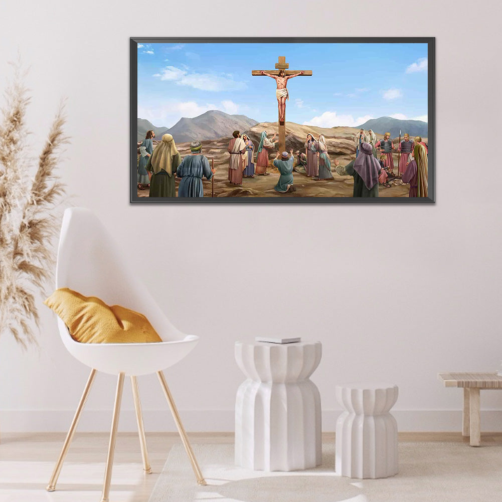 People And Jesus - Full Round Drill Diamond Painting 80*40CM