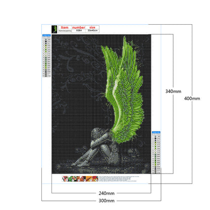 Winged Angel - Full Round Drill Diamond Painting 30*40CM