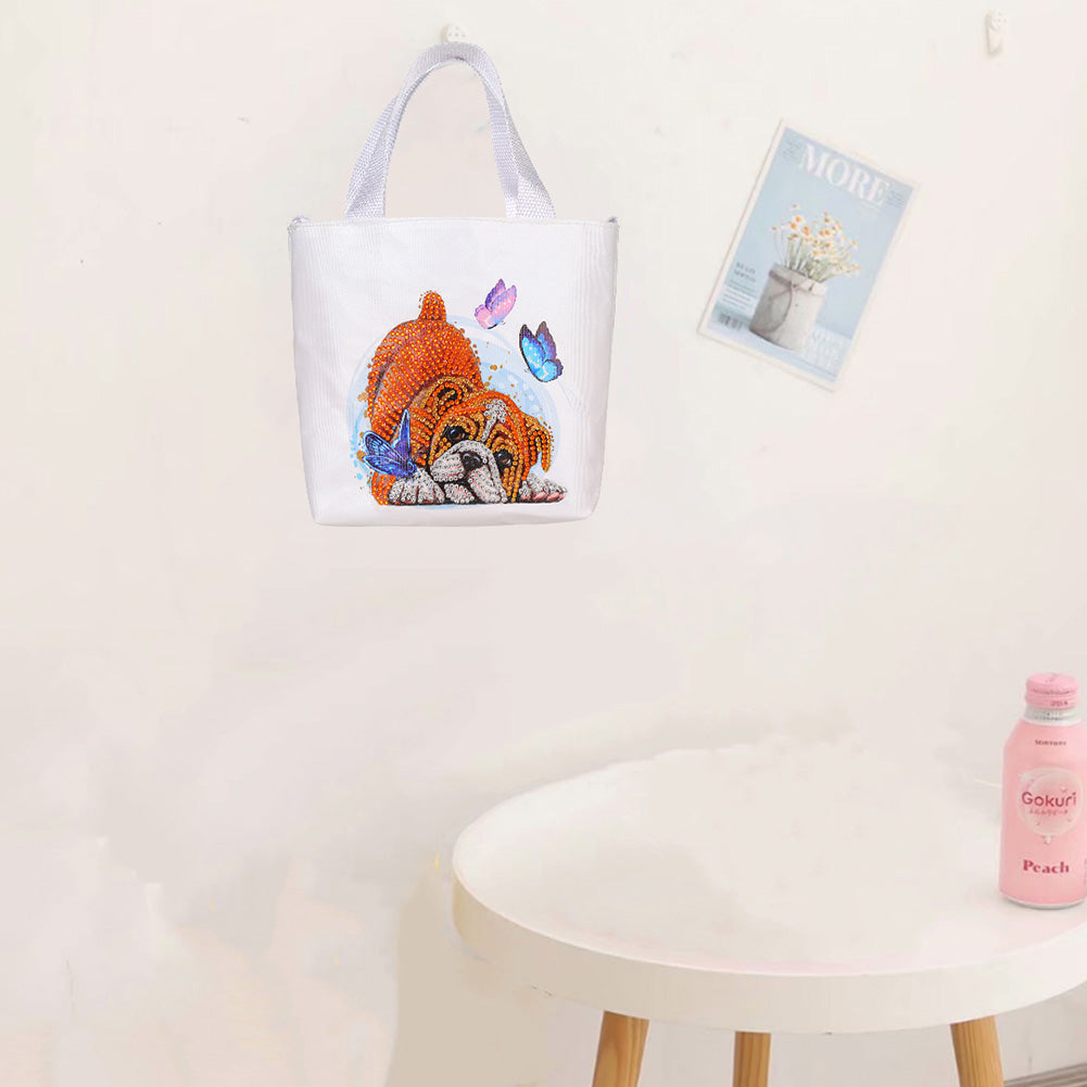 5D Diamond Painting Handbag DIY Canvas Shopping Storage Bag Foldable Tote