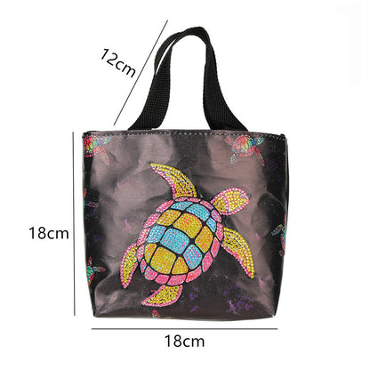 5D Diamond Painting Handbag DIY Canvas Shopping Storage Bag Foldable Tote