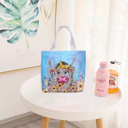 5D Diamond Painting Handbag DIY Canvas Shopping Storage Bag Foldable Tote