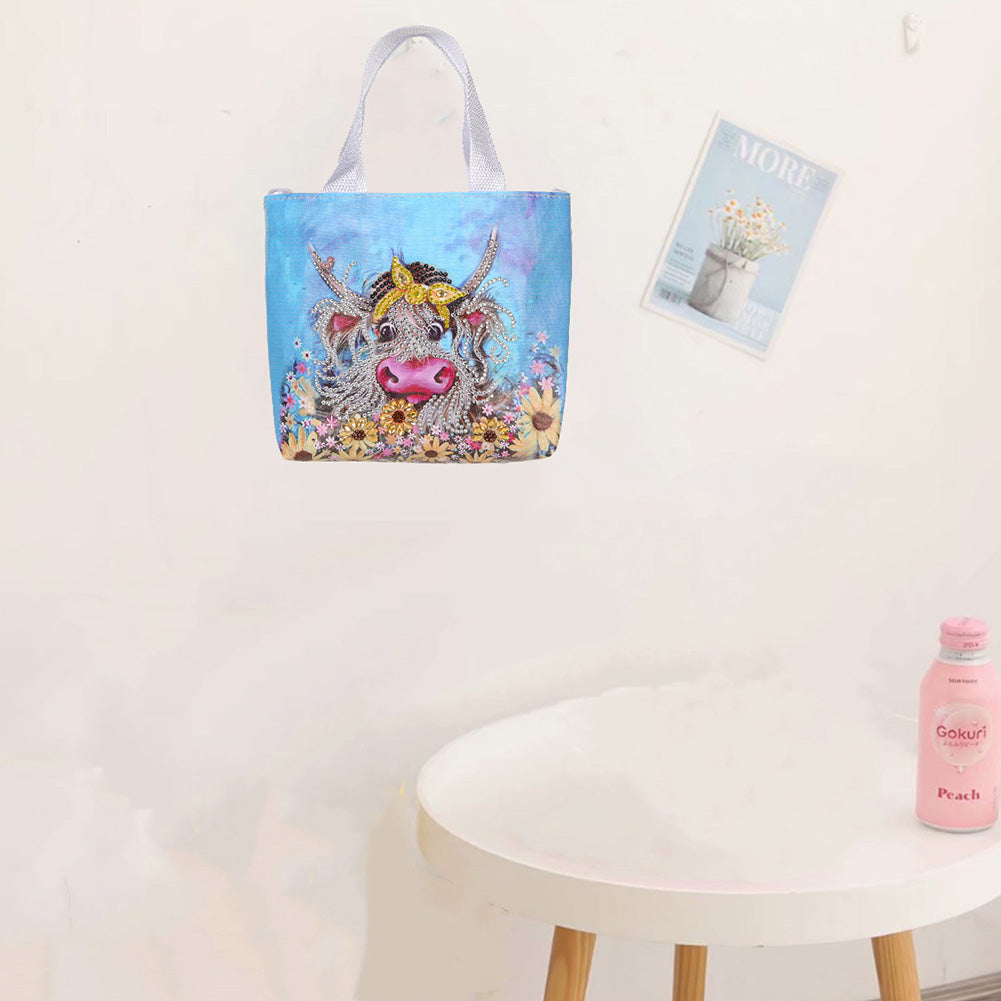 5D Diamond Painting Handbag DIY Canvas Shopping Storage Bag Foldable Tote