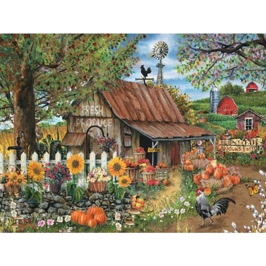 Rural House - Full Round Drill Diamond Painting 40*30CM